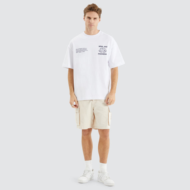 model wears Variant Street Tee Optical White T-Shirts White - image 5