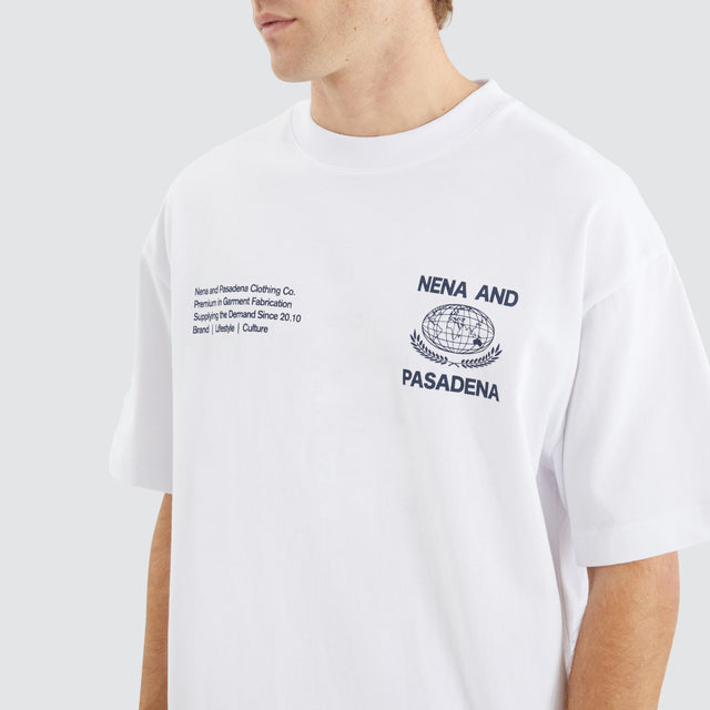 model wears Variant Street Tee Optical White T-Shirts White - image 2