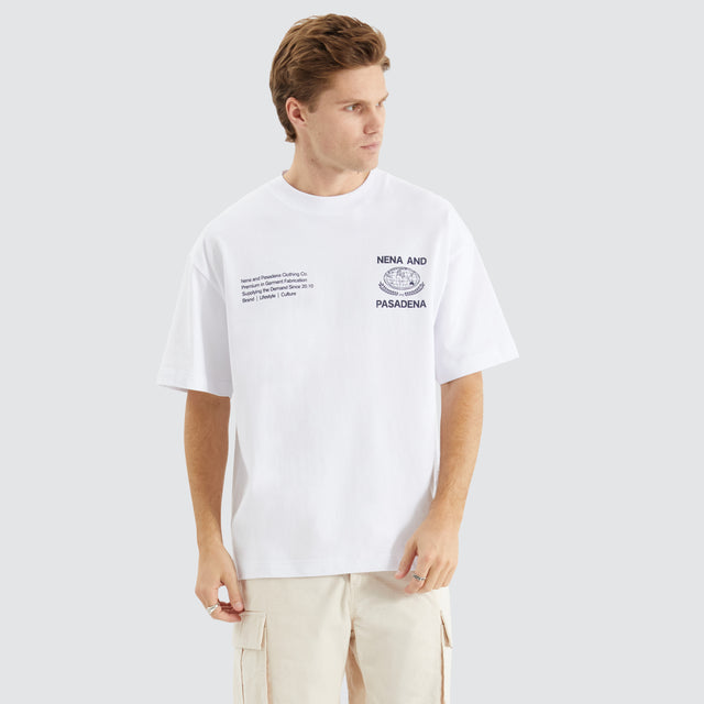 model wears Variant Street Tee Optical White T-Shirts White - image 3