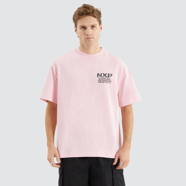 model wears Demand Street Tee Orchid Pink T-Shirts Pink - image 1