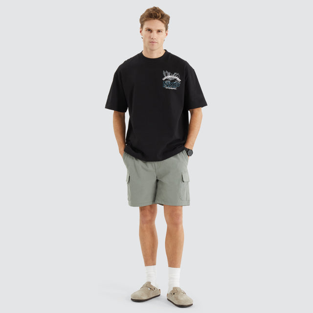 model wears Untamed Street Tee Jet Black T-Shirts Black - image 4