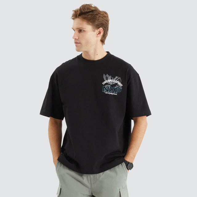model wears Untamed Street Tee Jet Black T-Shirts Black - image 2