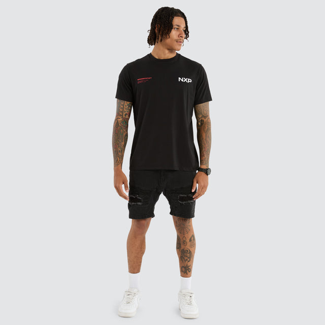 model wears Brace Standard Tee Jet Black T-Shirts Jet Black - image 6