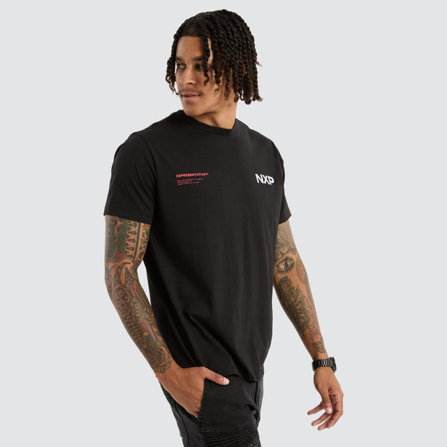 model wears Brace Standard Tee Jet Black T-Shirts Jet Black - image 1