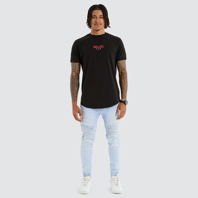 Vector Dual Curved Tee Jet Black