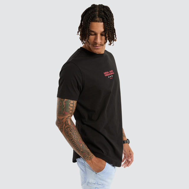 Vector Dual Curved Tee Jet Black