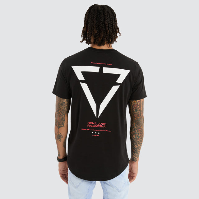 Vector Dual Curved Tee Jet Black