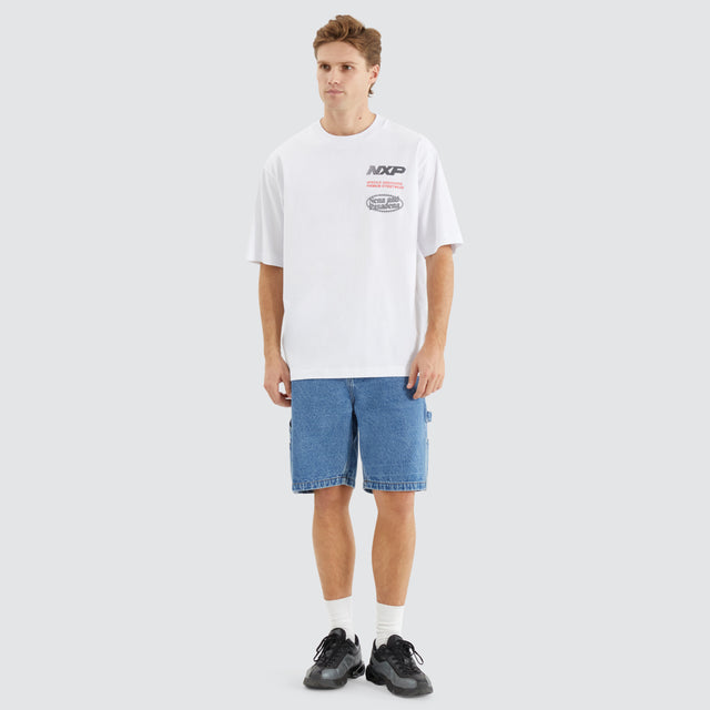 model wears Agile Oversized Tee Optical White T-Shirts White - image 5
