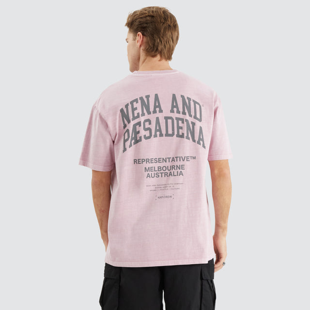 model wears Compact Box Fit Tee Pigment Pink T-Shirts Pink - image 1