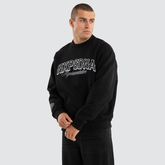 Warrior Relaxed Jumper Jet Black
