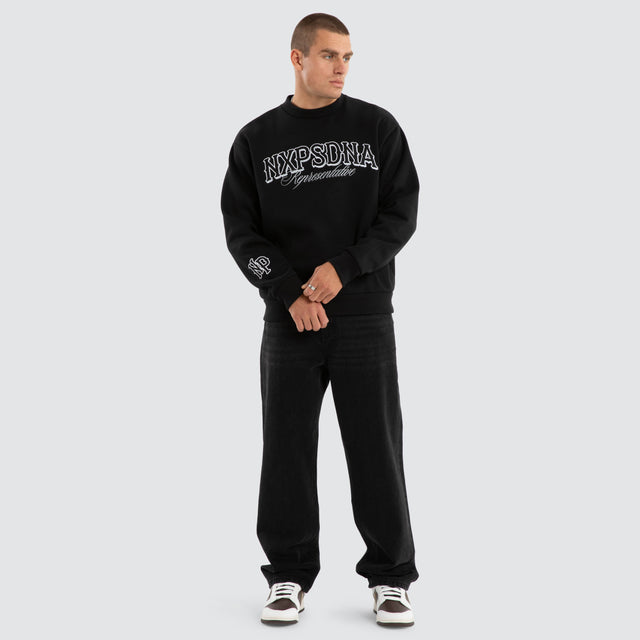 Warrior Relaxed Jumper Jet Black