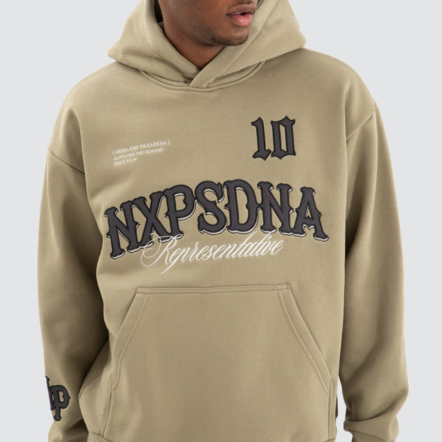 Warrior Relaxed Hoodie Khaki Green