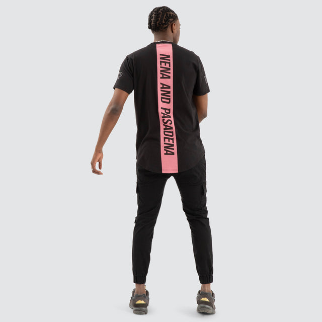 Harbor Dual Curved Tee Jet Black/Vintage Rose