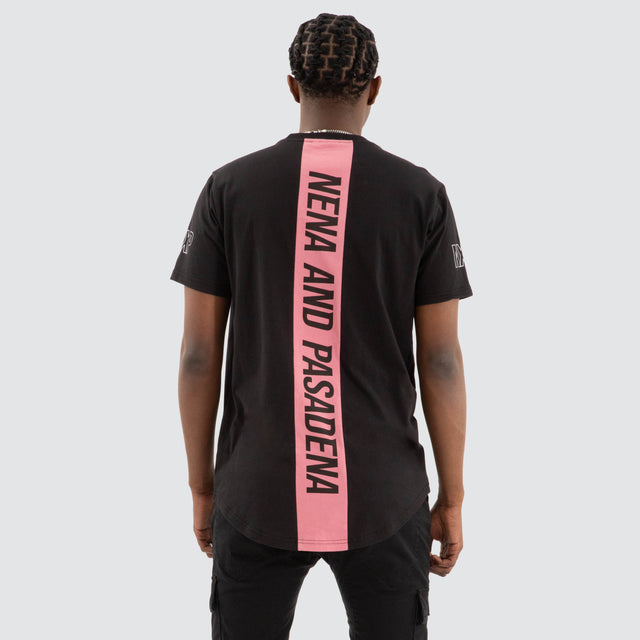 Harbor Dual Curved Tee Jet Black/Vintage Rose
