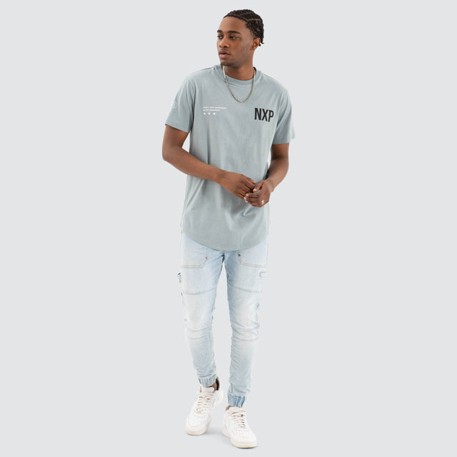 Harbor Dual Curved Tee Lead Blue/Black