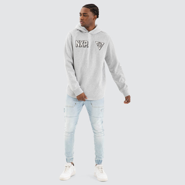 Fury Dual Curved Hoodie Grey Marle