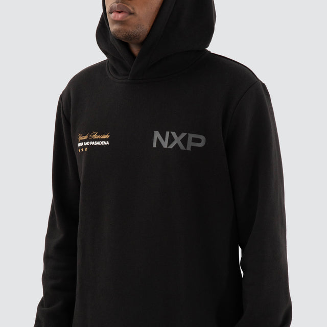 Wild Dual Curved Hoodie Jet Black