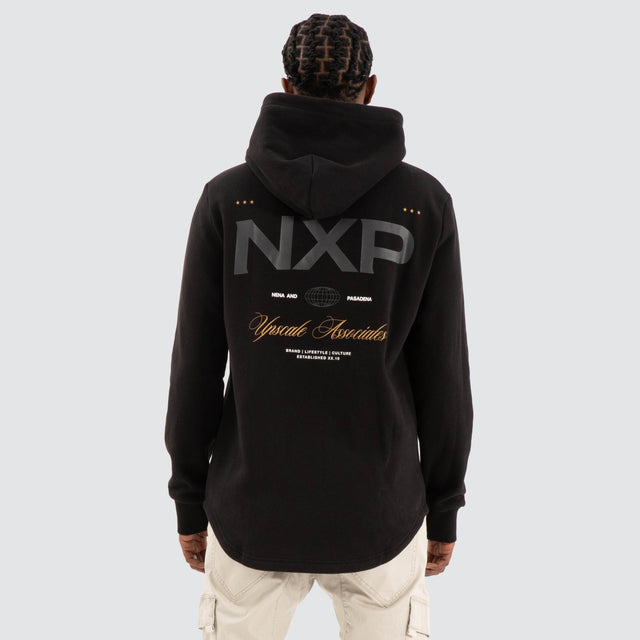 Wild Dual Curved Hoodie Jet Black