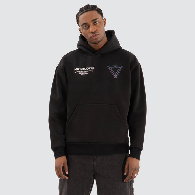 Dagger Relaxed Hoodie Jet black
