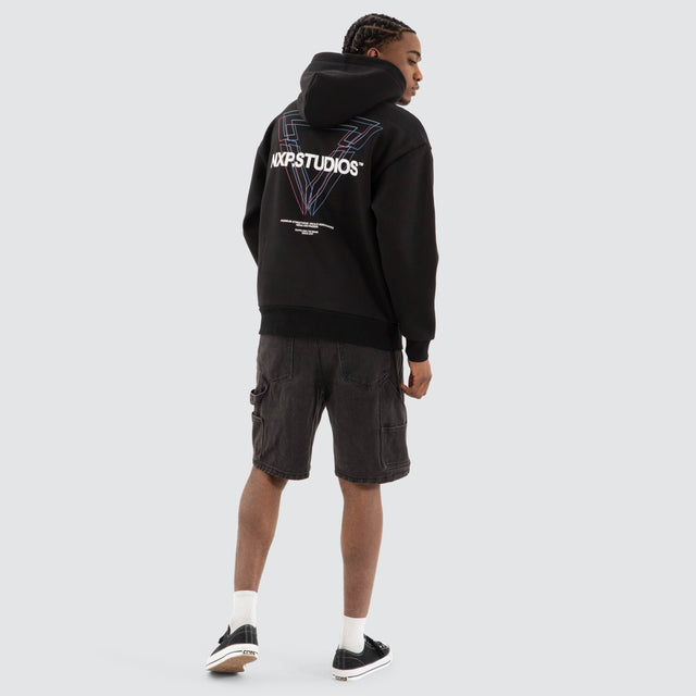 Dagger Relaxed Hoodie Jet black