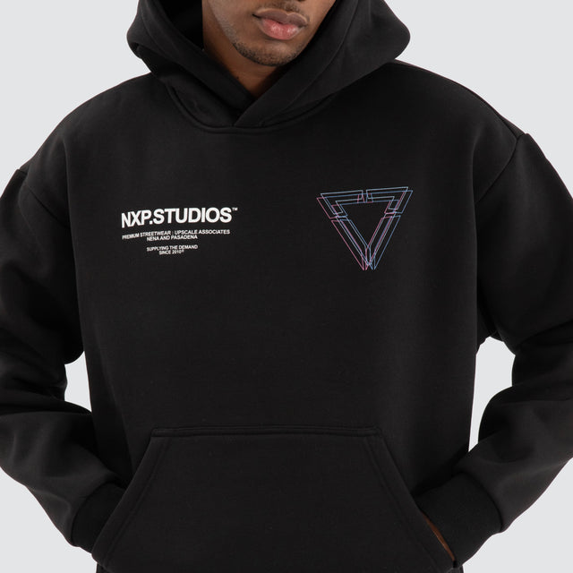Dagger Relaxed Hoodie Jet black