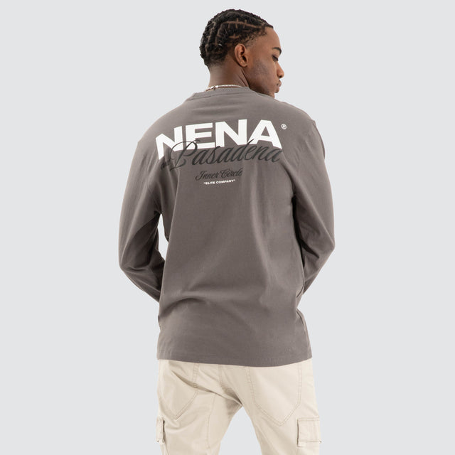 Public Relaxed Longsleeve Tee Charcoal