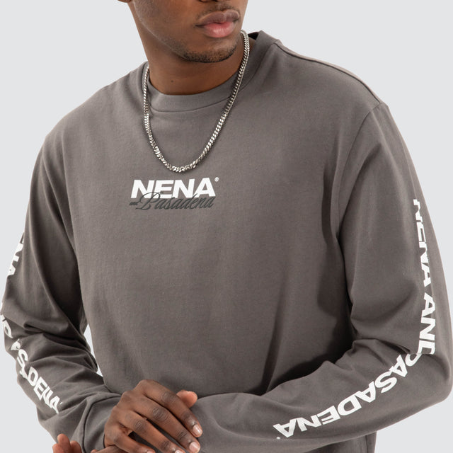 Public Relaxed Longsleeve Tee Charcoal