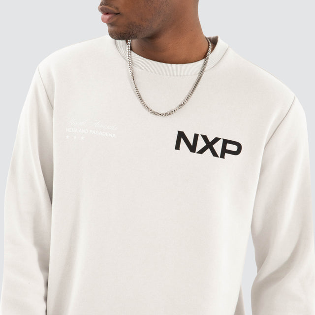 model wears Epic Dual Curved Jumper Glacier Grey Jumpers Grey - image 5