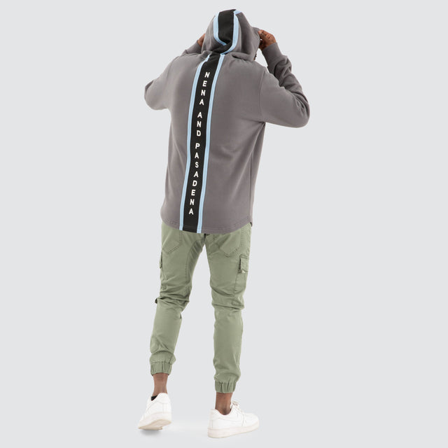 model wears Strike Dual Curved Hoodie Charcoal Grey Hoodies Grey - image 4