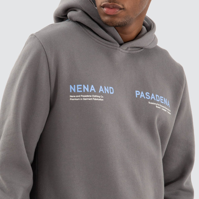 model wears Strike Dual Curved Hoodie Charcoal Grey Hoodies Grey - image 5