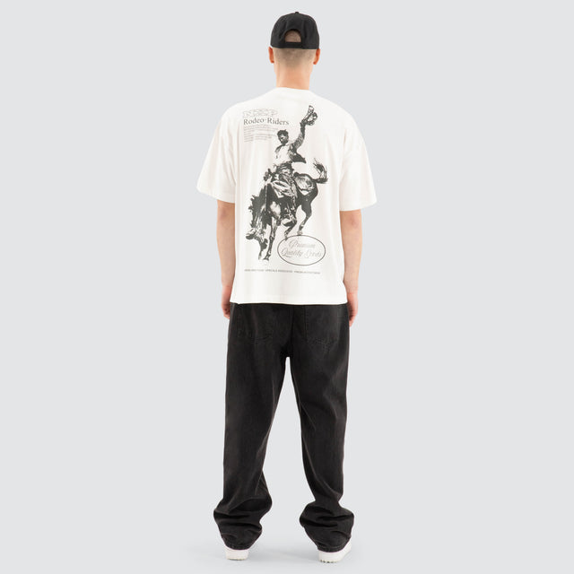 model wears Instant Raptor Tee Natural White T-Shirts White - image 4