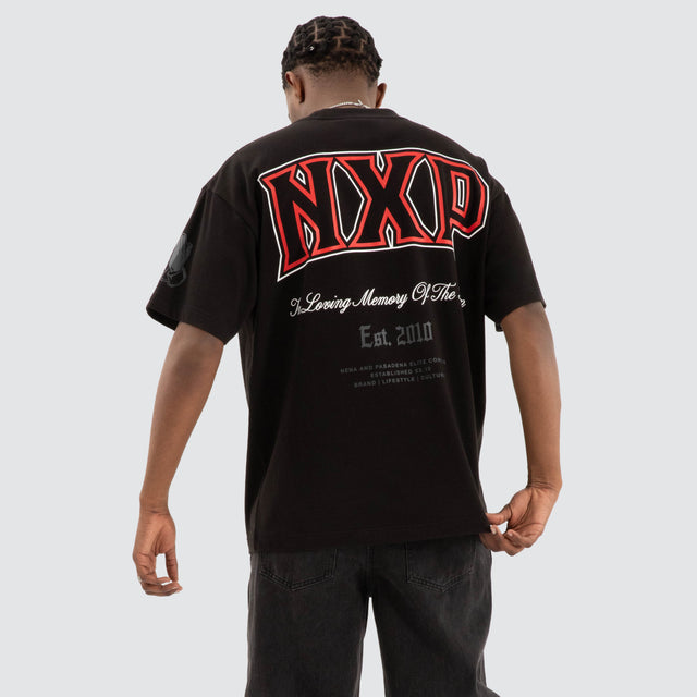 model wears Knockout Raptor Tee Jet Black T-Shirts Black - image 1