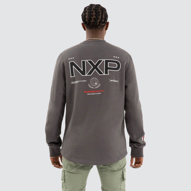 Thunder Dual Curved Sweater Asphalt