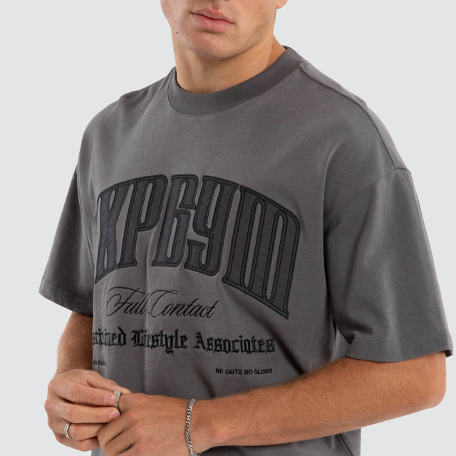 model wears Climax Raptor Tee Charcoal T-Shirts Grey - image 5
