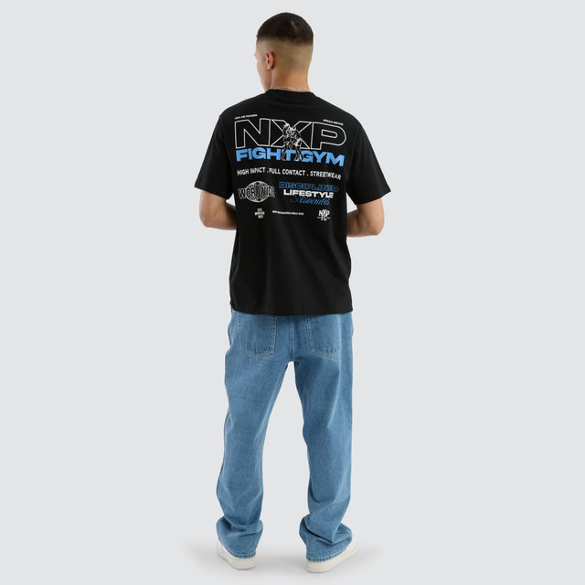 model wears Retrospect Classic Tee Jet Black T-Shirts Black - image 5