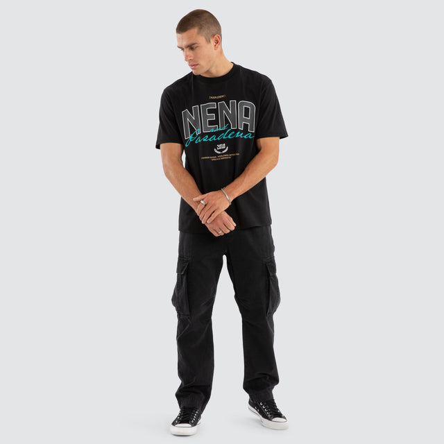 model wears Motion Classic Tee Anthracite Black T-Shirts Black - image 5