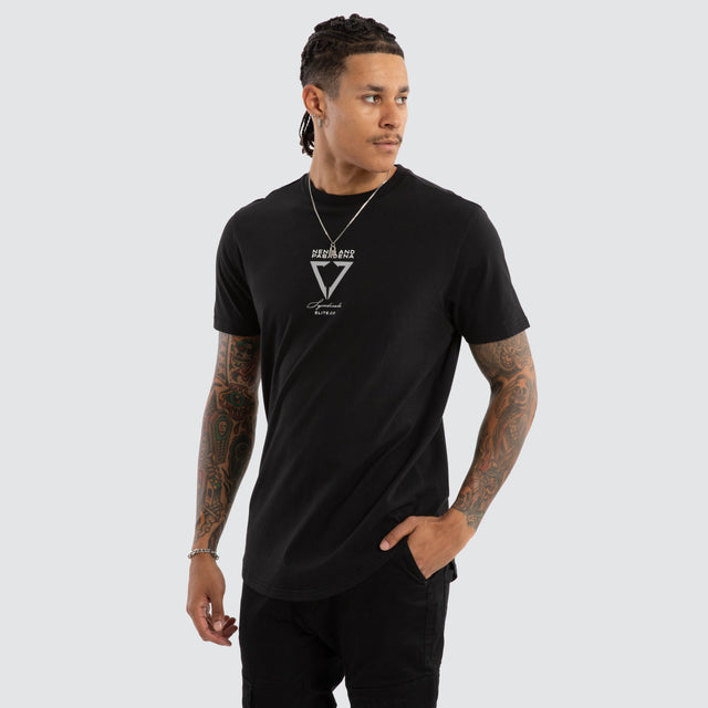Wave Dual Curved Tee Jet Black