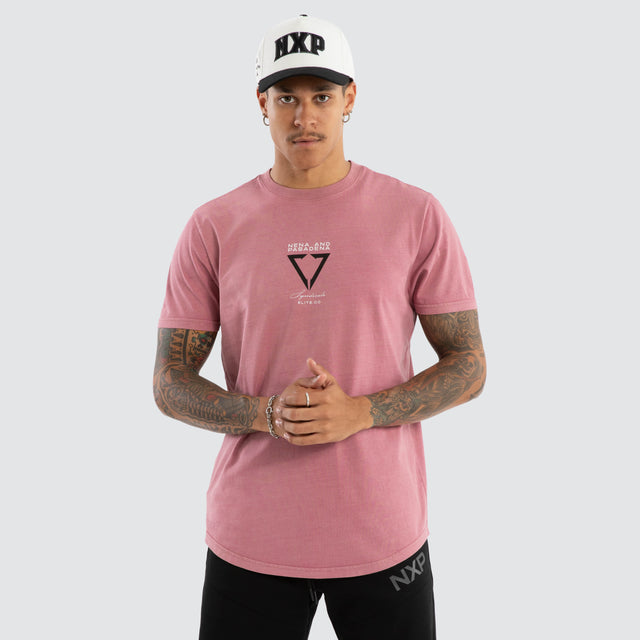 Wave Dual Curved Tee Pigment Mesa Rose