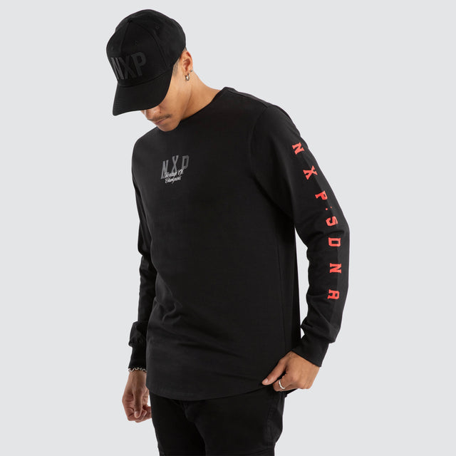 Final Dual Curved Longsleeve Tee Jet Black