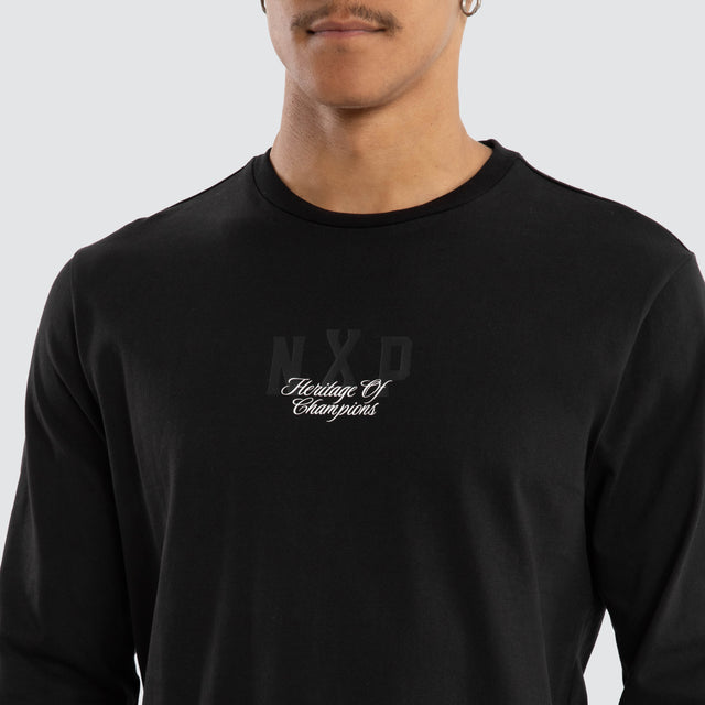 Final Dual Curved Longsleeve Tee Jet Black