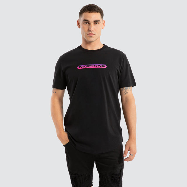 Score Dual Curved Tee Jet Black