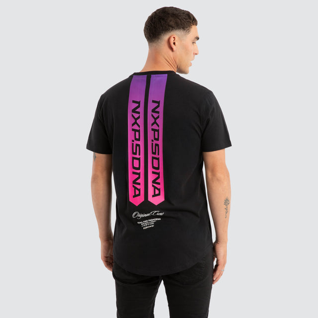 Score Dual Curved Tee Jet Black