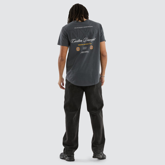 Carlton Draught General Dual Curved Tee Pigment Asphalt