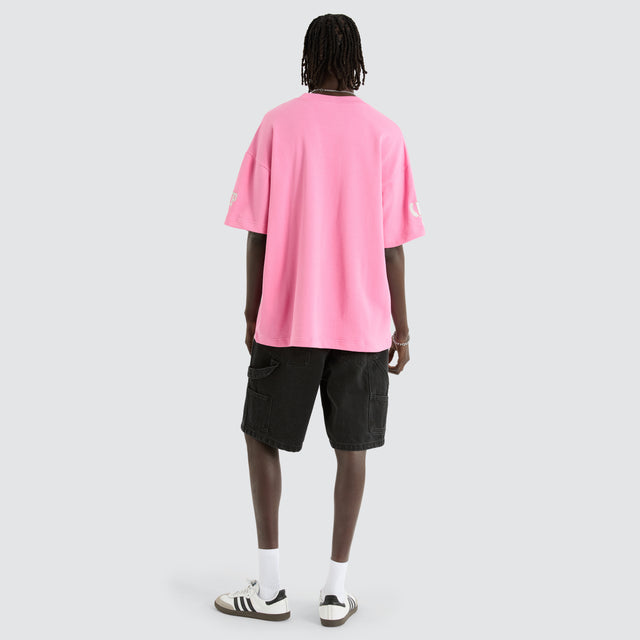 model wears Club Loopback Raptor Tee Pink T-Shirts Pink - image 2
