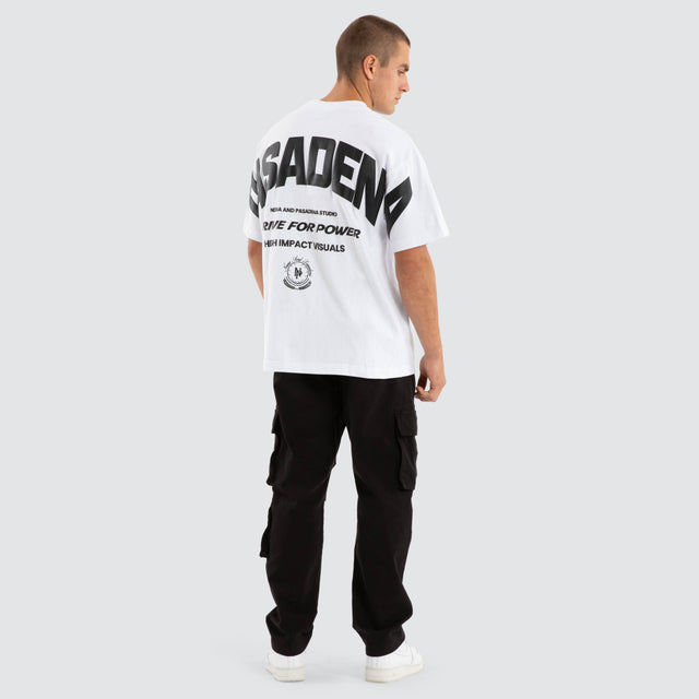 model wears Strive Raptor Tee Optical White T-Shirts White - image 4