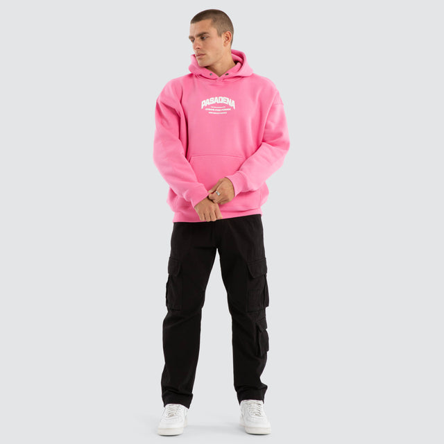 model wears Strive Box Fit Hoodie Pink Hoodies Pink - image 2