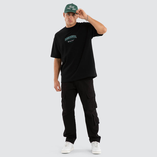 model wears Balance Raptor Tee Jet Black T-Shirts Black - image 2