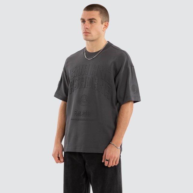 Conquer Loopback Raptor Tee Asphalt
