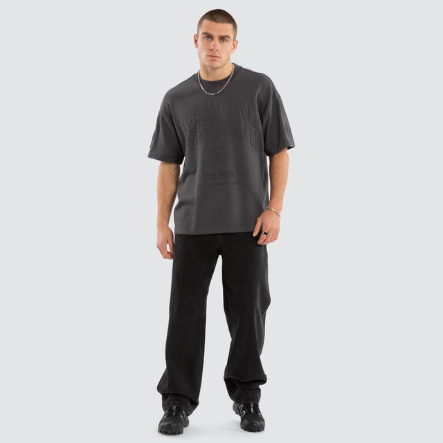Conquer Loopback Raptor Tee Asphalt