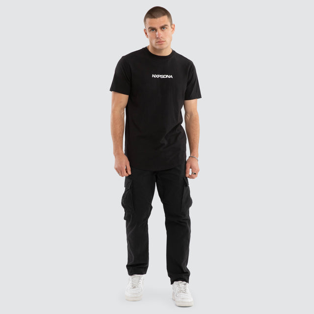 Jumpshot Dual Curved Tee Jet Black
